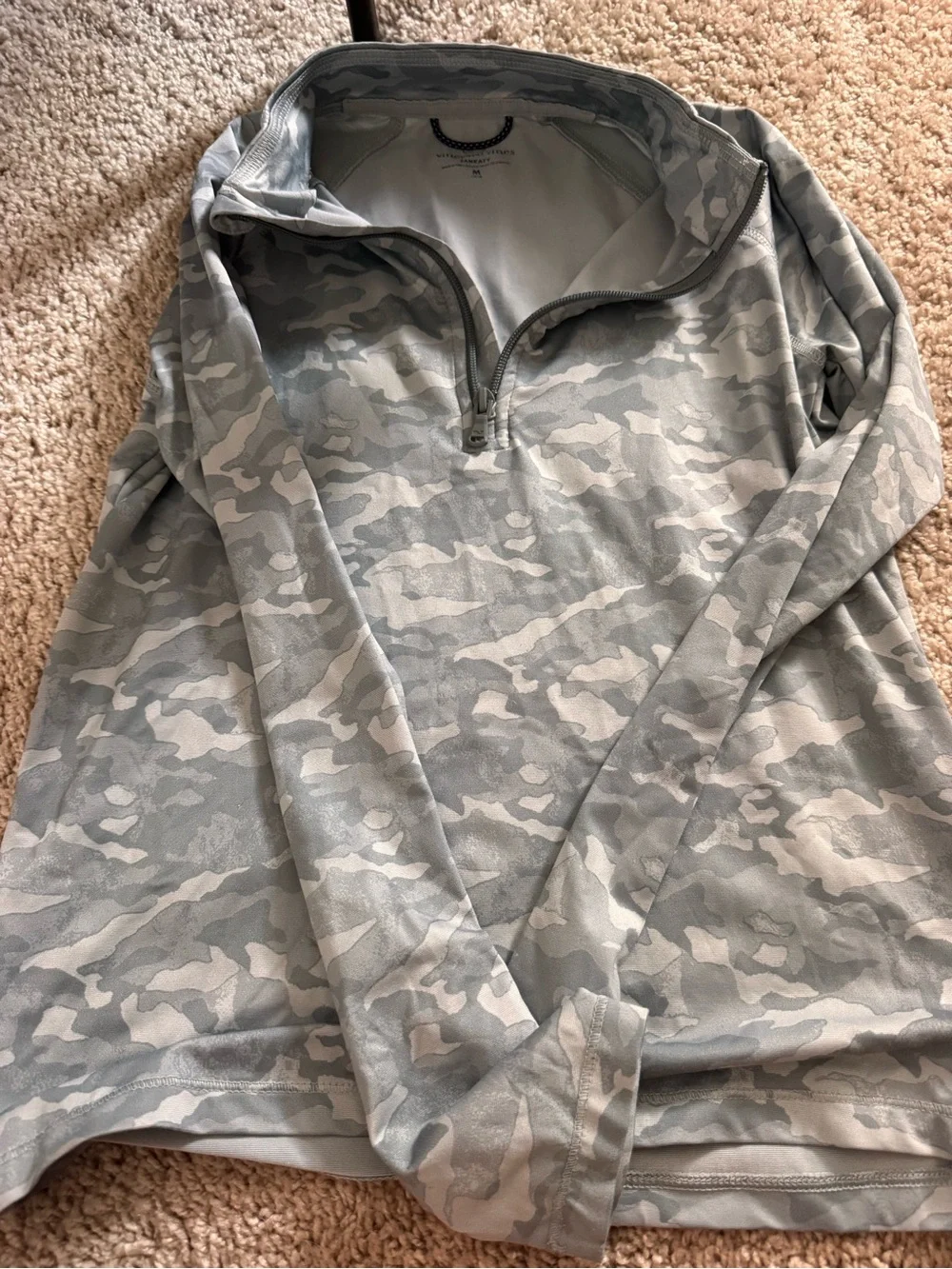 Vineyard Vines Gray Camo Pullover Half-Zip
